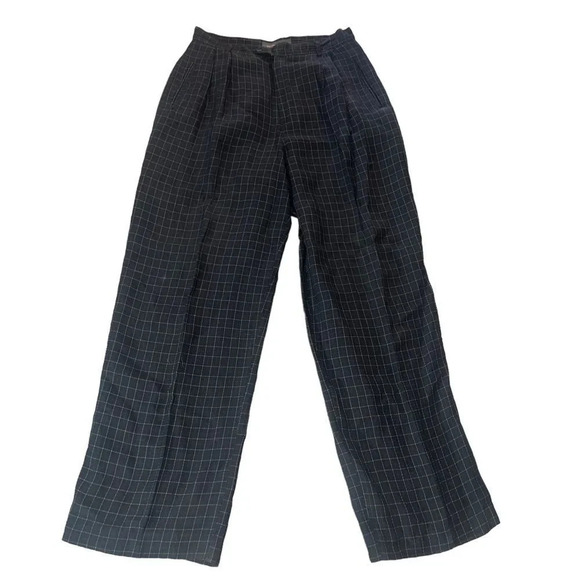 Vintage Banana Republic Black‎ and Grey wide Leg Trousers Size 10 - Picture 1 of 5